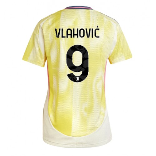 Dámy Fotbalový dres Juventus Dusan Vlahovic #9 2024-25 Venkovní Krátký Rukáv